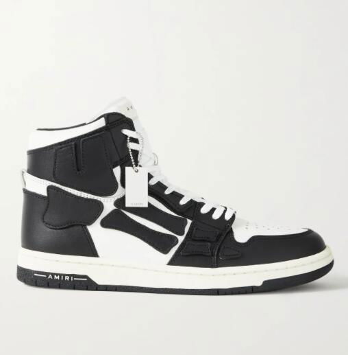 Amiri Skel Top Colour Block Leather High Top Sneakers fashion men shoes
