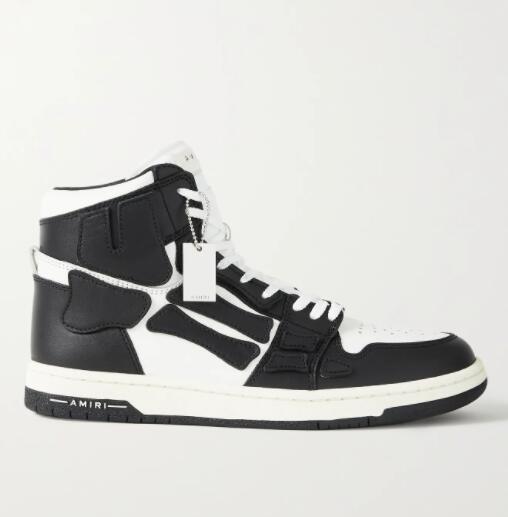 Amiri Skel Top Colour Block Leather High Top Sneakers