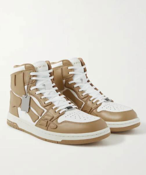 Amiri Skel Top Colour Block Leather High Top Sneakers fashion men shoes 5