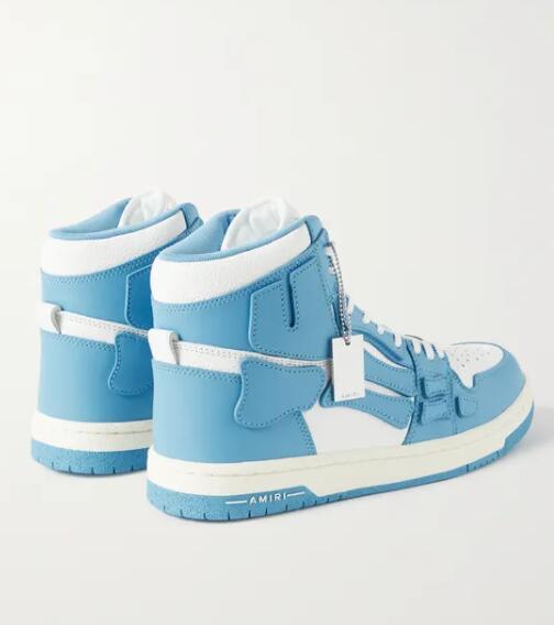 Amiri Skel Top Colour Block Leather High Top Sneakers