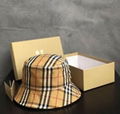          Checked cotton blend twill bucket hat Fashion sun hat 5