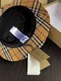 BURBERRY Checked cotton blend twill bucket hat Fashion sun hat