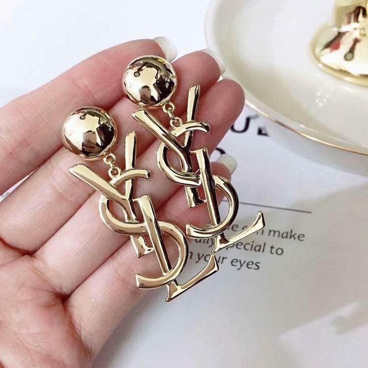 Saint Laurent Vintage YSL Earrings In Metal Gold 