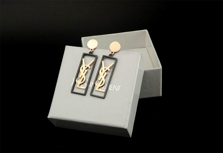 Saint Laurent Vintage YSL Earrings In Metal Gold 