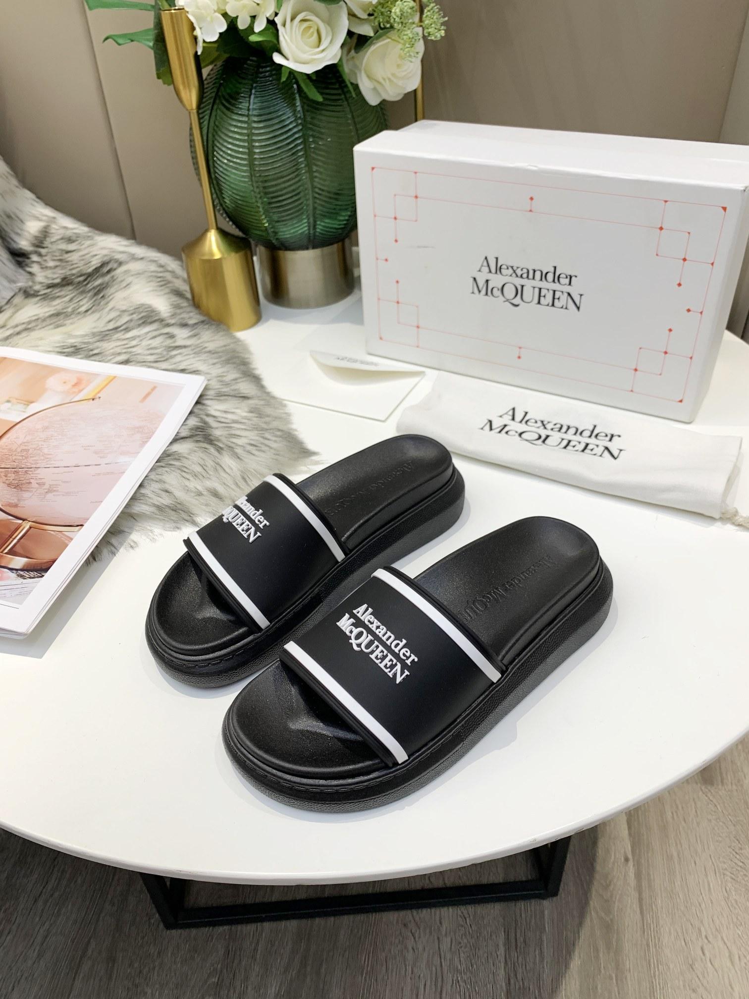 Alexander         logo-print slides         platform rubber debossed slides  15