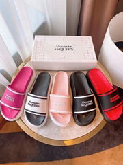 Alexander         logo-print slides         platform rubber debossed slides