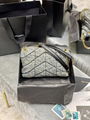 YSL Loulou puffer bag jean PUFFER MEDIUM BAG IN QUILTED VINTAGE DENIM AND SUEDE