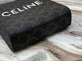 CELINE MINI VERTICAL CABAS IN TRIOMPHE CANVAS AND CALFSKIN WITH CELINE PRINT