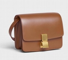        SMALL CLASSIC BAG IN BOX CALFSKIN CAMEL Women        shoulder bags