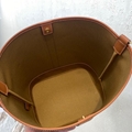       SMALL BUCKET IN TRIOMPHE CANVAS AND CALFSKIN WHITE        CROSS-BODY BAG 13