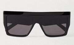        EYEWEAR Oversized D-frame acetate sunglasses Women black glasses