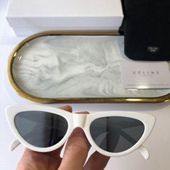        eyewear Cat-eye acetate sunglasses        white frame sunglass