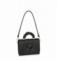 Louis Vuitton TWIST MM  Bag LV Twist lock calfskin scrunchie handle