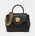 LA MEDUSA Black HANDBAG WITH GOLD MEDUSA