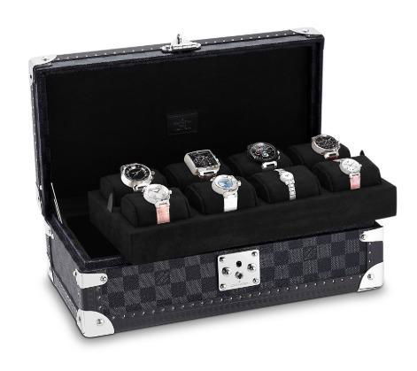               coffret 8 montres     onogram Canvas 8 Watch Case Trunks and Trave