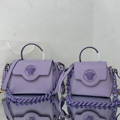         Small La Medusa Top Handle Bag Purple women fashion chain bag 