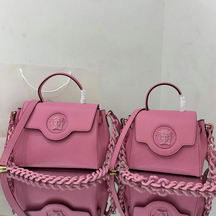 Versace Small La Medusa Top Handle Bag Purple