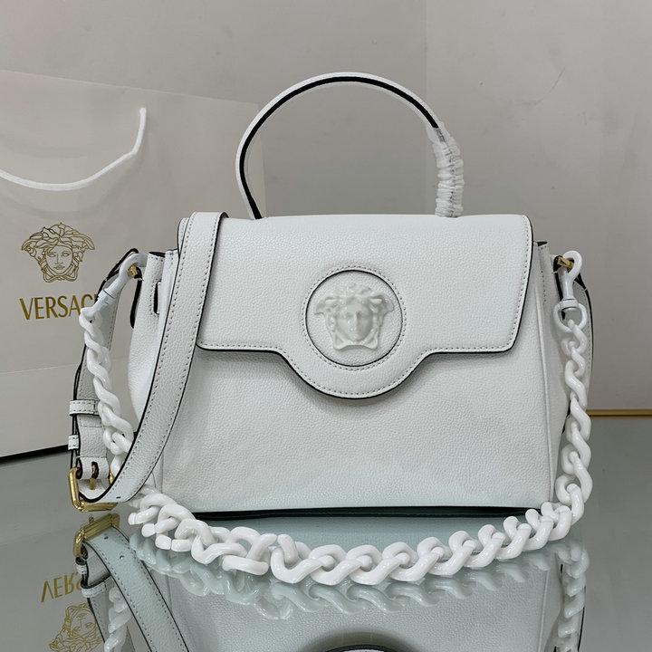 Versace Small La Medusa Top Handle Bag Purple