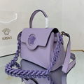 Versace Small La Medusa Top Handle Bag Purple