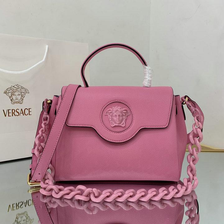 Versace Small La Medusa Top Handle Bag Purple