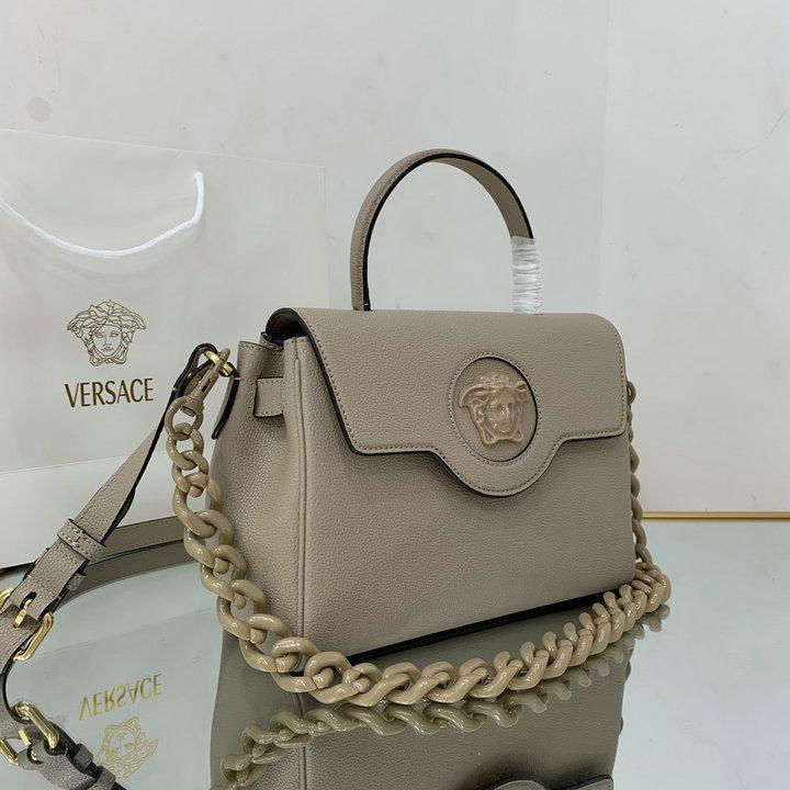 Versace Small La Medusa Top Handle Bag Purple