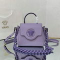 Versace Small La Medusa Top Handle Bag Purple