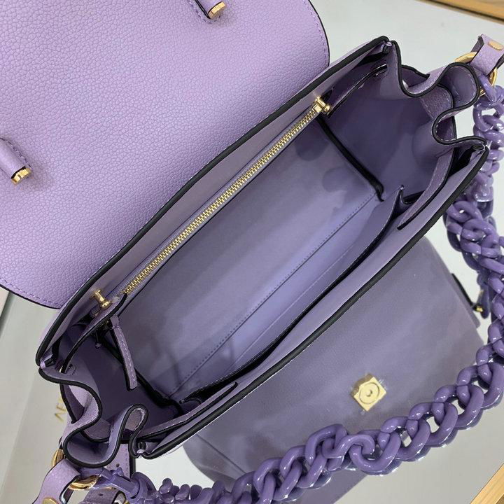 Versace Small La Medusa Top Handle Bag Purple