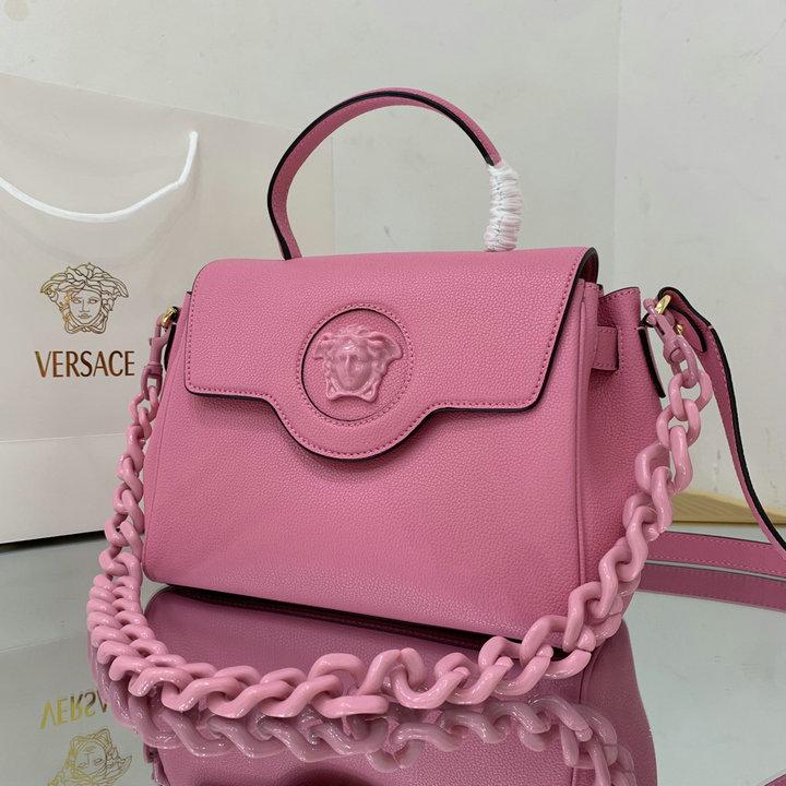 Versace Small La Medusa Top Handle Bag Purple