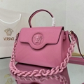 Versace Small La Medusa Top Handle Bag Purple