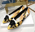 Versace Baroque Flat Shoes For Women medusa flat yellow