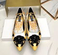 Versace Baroque Flat Shoes For Women medusa flat yellow