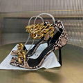 Versace Medusa Chain Nappa Leather Sandals Ladies high heel sandal