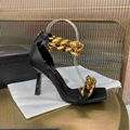 Versace Medusa Chain Nappa Leather Sandals Ladies high heel sandal