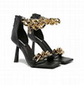 Versace Medusa Chain Nappa Leather Sandals Ladies high heel sandal