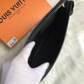 Louis Vuitton Black leather Pochette LV monogram clutches men