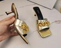 Versace Medusa Chain Mid-Heel Nappa Leather Mules