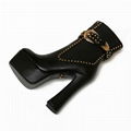 Versace Studded Leather Platform Ankle Boots