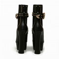 Versace Studded Leather Platform Ankle Boots