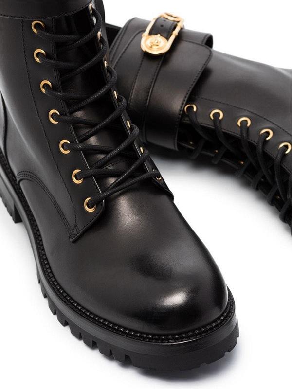 Versace Safety Pin Leather Boots