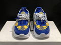 Versace Chain Reaction Sneakers Blue Women men lace up shoes 