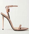  TOM FORD Padlock leather sandals beige Women lock heel sandals  1