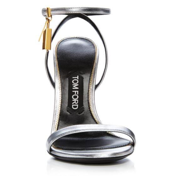 Tom Ford LAMINATED EEL PADLOCK NAKED SANDAL Women SIMPLE STRAP EVENING SANDAL 3