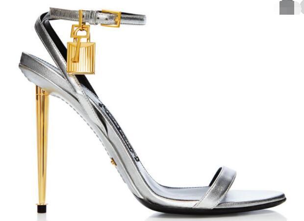 Tom Ford LAMINATED EEL PADLOCK NAKED SANDAL