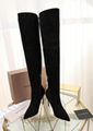 Gianvito Rossi Black Suede Over The Knee Boots black Women knee boots 