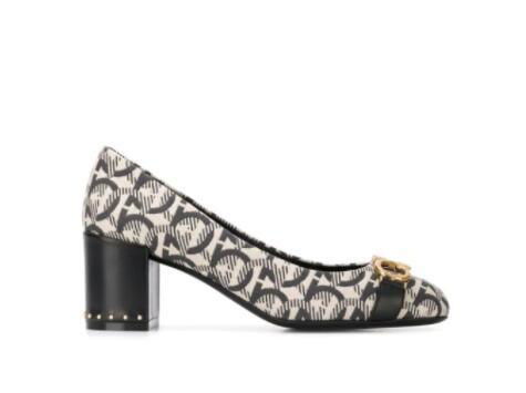 Ferragamo Women's Garda T Logo Pumps 