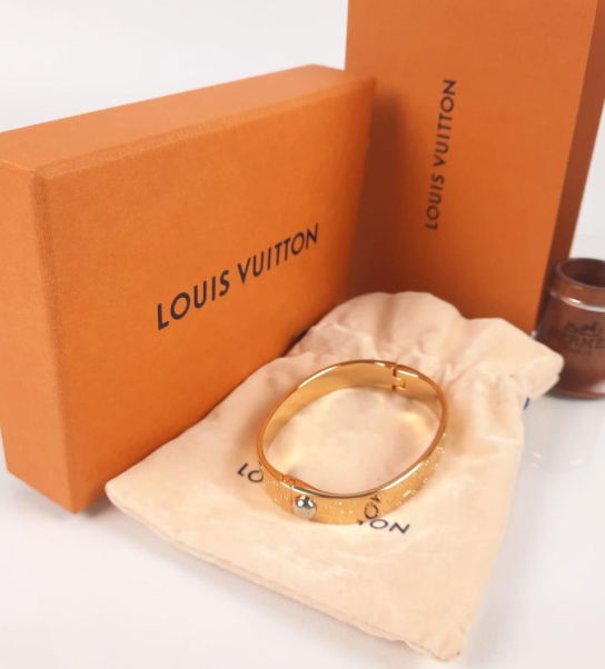 Louis Vuitton Gold Nanogram Cuff 