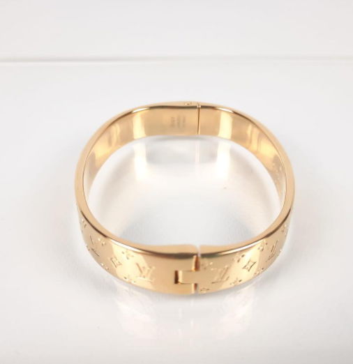 Louis Vuitton Gold Nanogram Cuff 