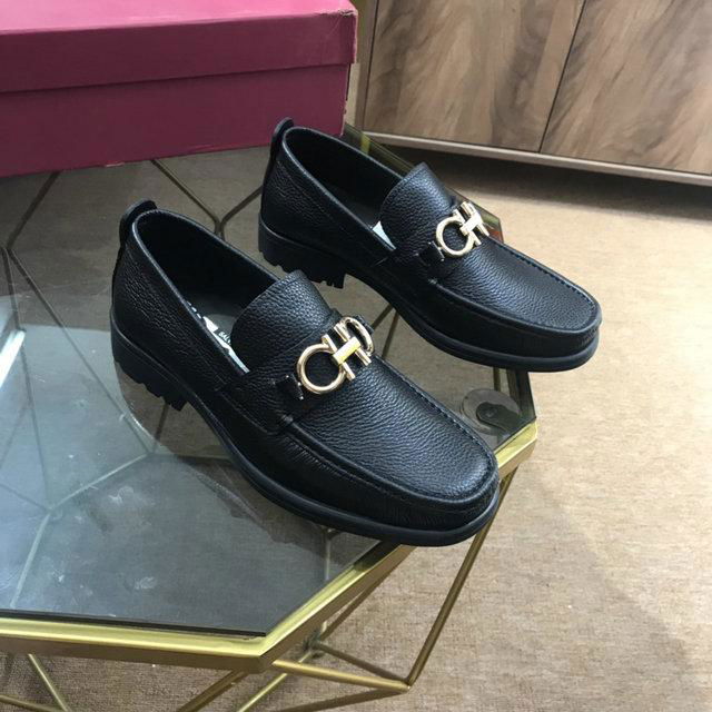 Salvatore           Men's Leather Twisting Gancini Loafers men black casual shoe 3
