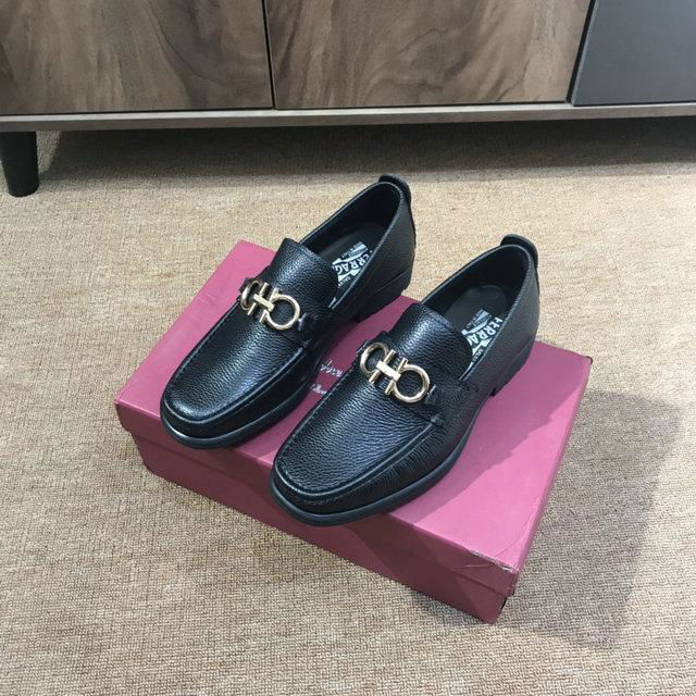 Salvatore           Men's Leather Twisting Gancini Loafers men black casual shoe 4