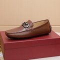 Salvatore           Leather Drivers & Loafers  brown Men casual flats 4